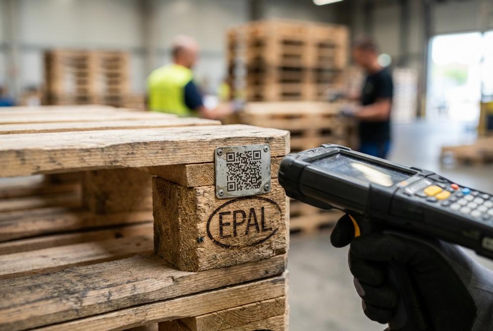 Palety EPAL QR s QR kódem pro sledování a rychlou identifikaci v logistice, výrobě i e-commerce
